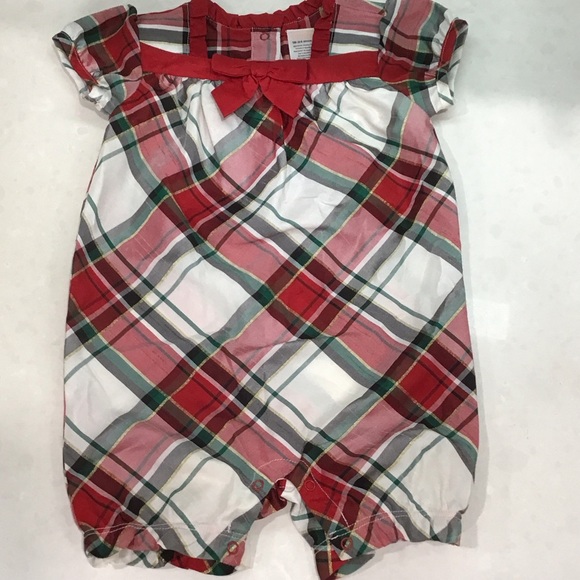 Gymboree Red Plaid Baby Romper - Picture 1 of 3
